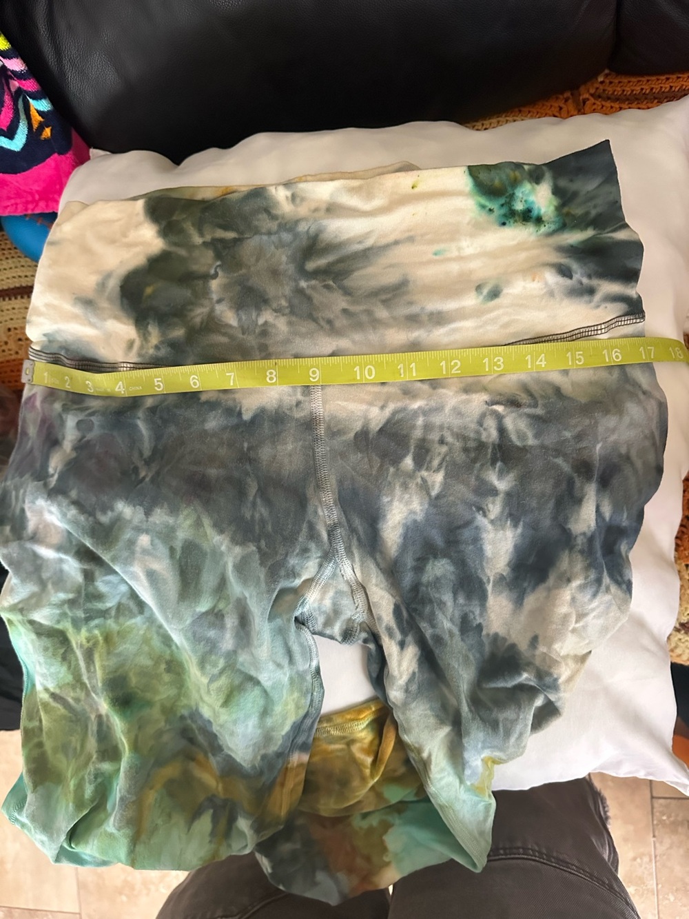Tie-Dye cotton Crop Top & Flare Pants Set - Multicolor size large teeki fit - Picture 13 of 16